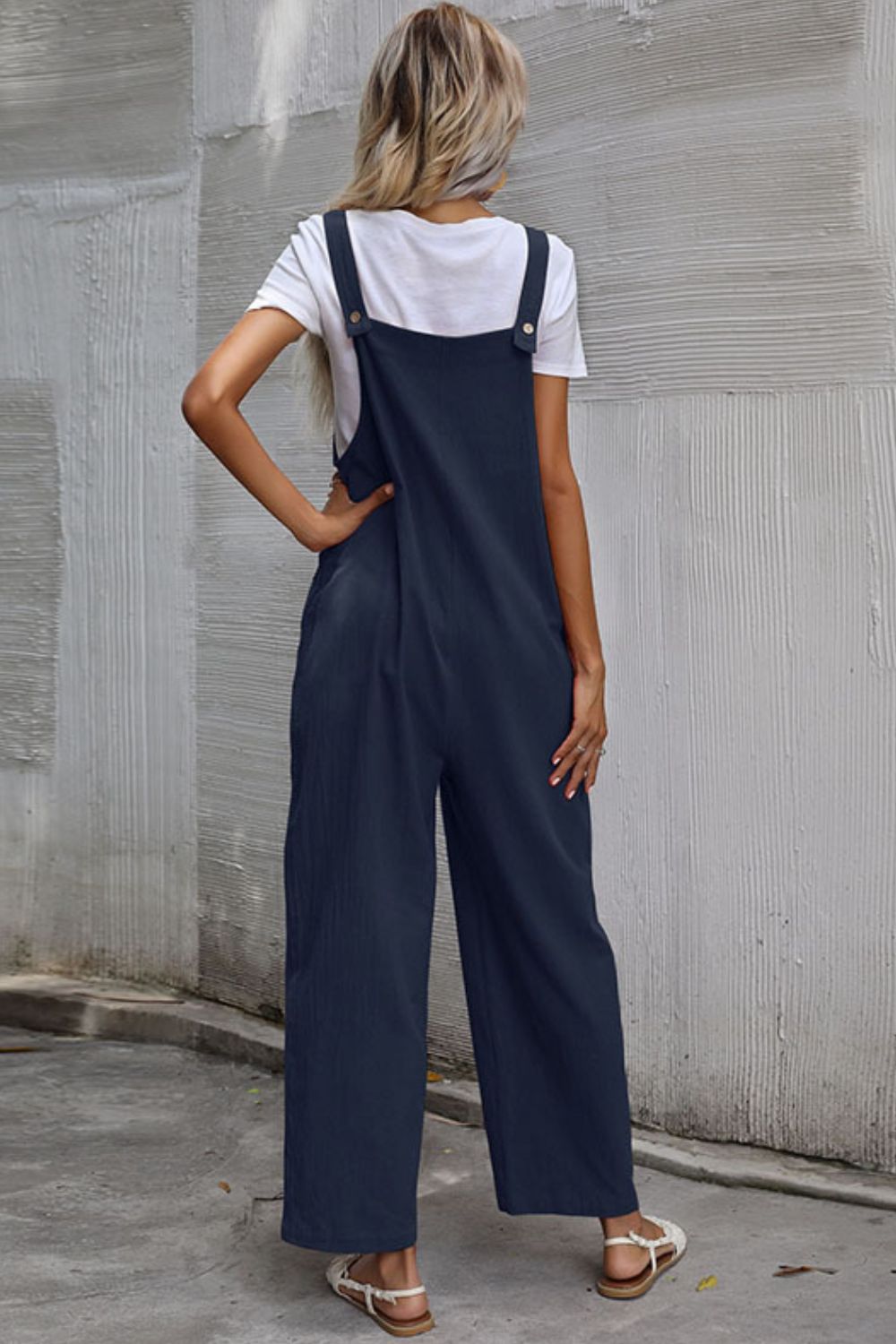LADIES--Wide Leg Overalls with Front Pockets