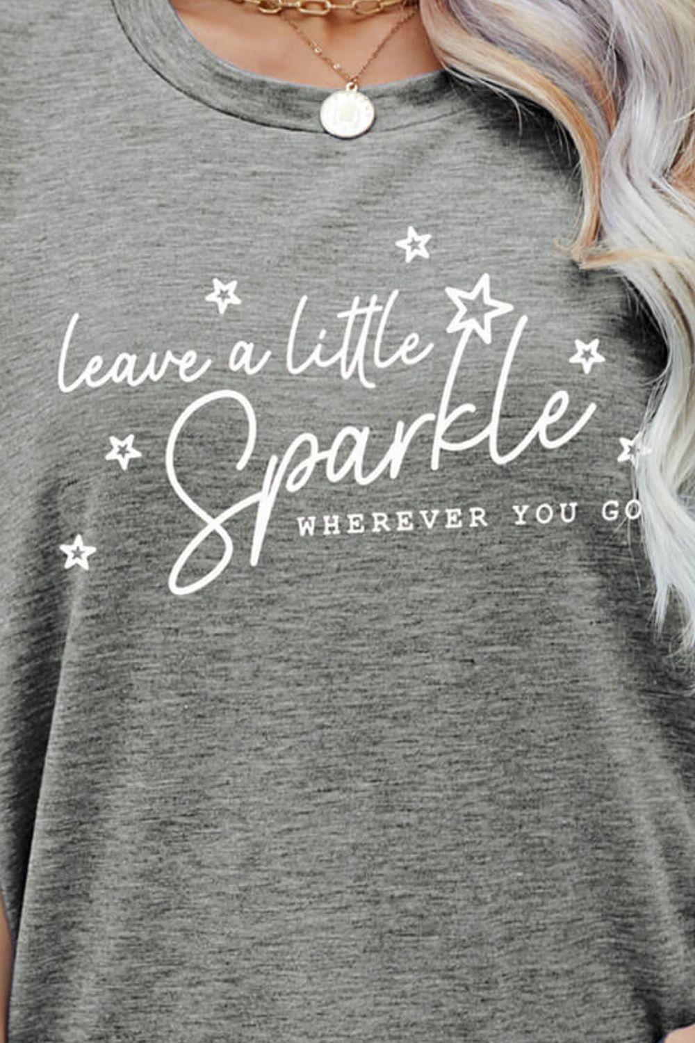 Ladies - T-Shirt - LEAVE A LITTLE SPARKLE WHEREVER YOU GO