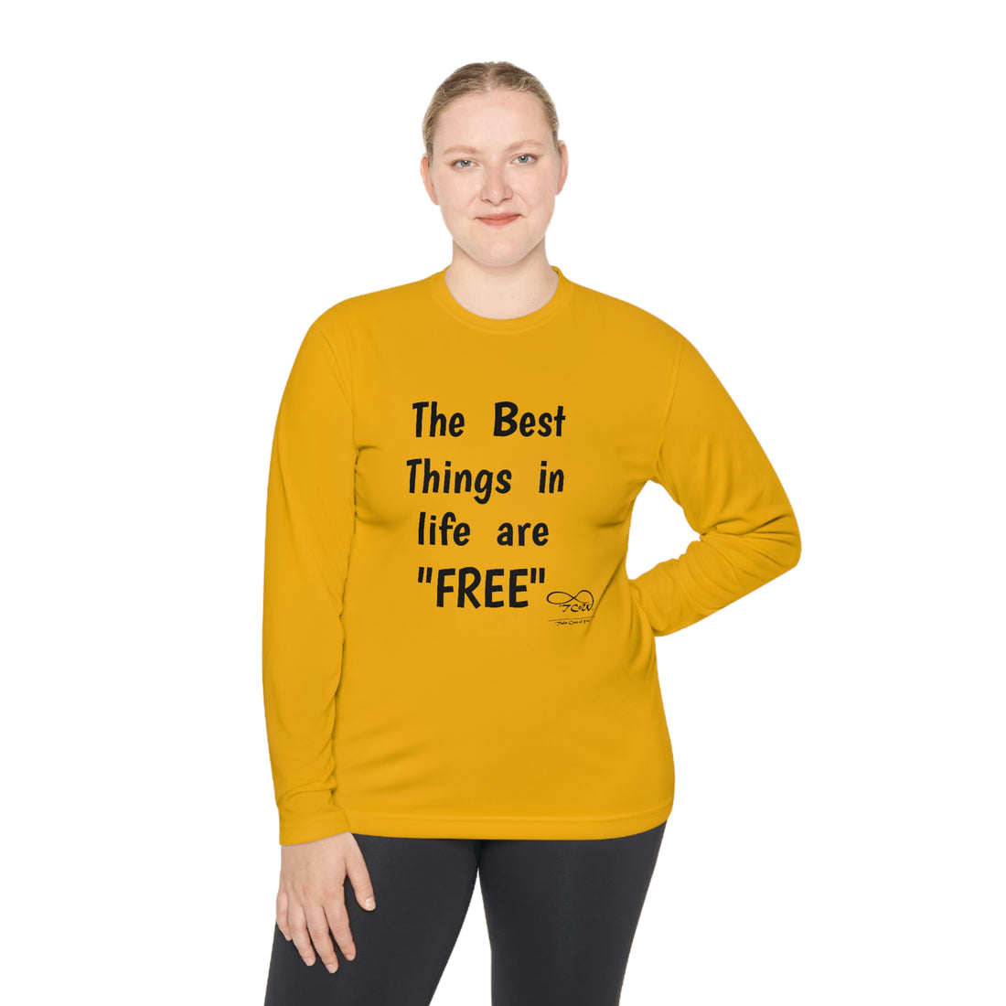 FUN QUOTES -- "Best Things in Life are FREE -- Unless I'm in the Dog-House"--Unisex Lightweight Long Sleeve Tee