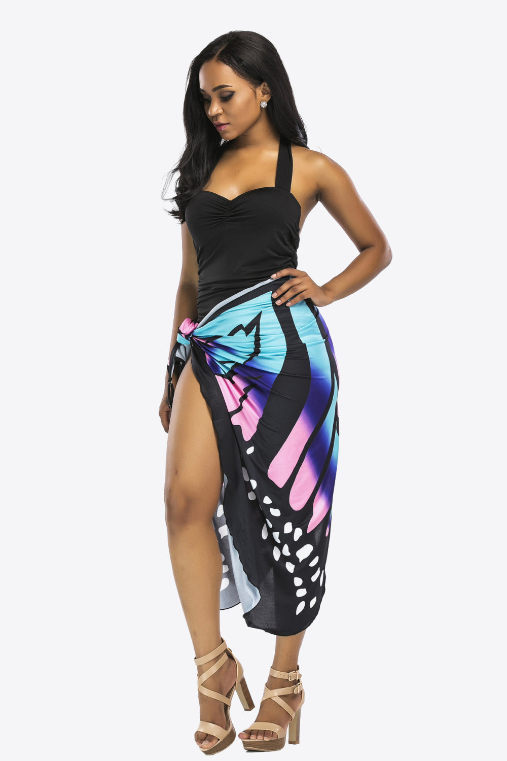 Swimwear-cover up—Butterfly Design with Spaghetti Straps- 3 color to choose from