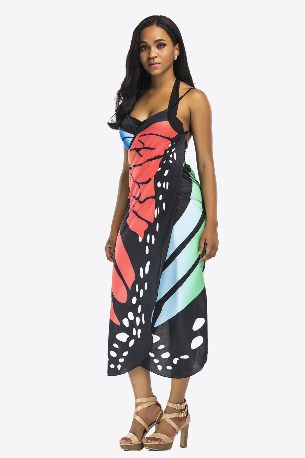 Swimwear-cover up—Butterfly Design with Spaghetti Straps- 3 color to choose from
