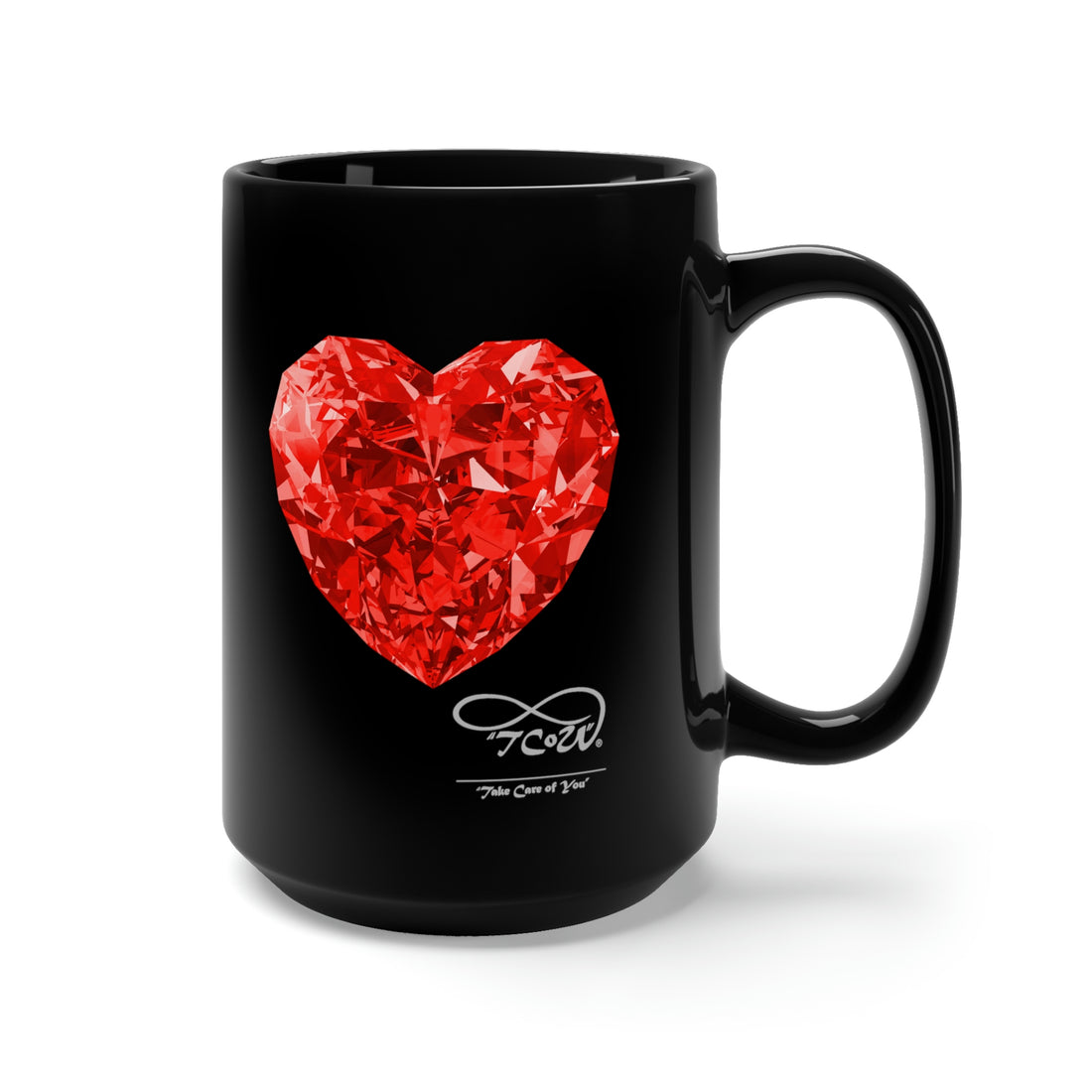 "I Am Loved! -- give yourself or someone else the gift of Love--Black Mug 15oz