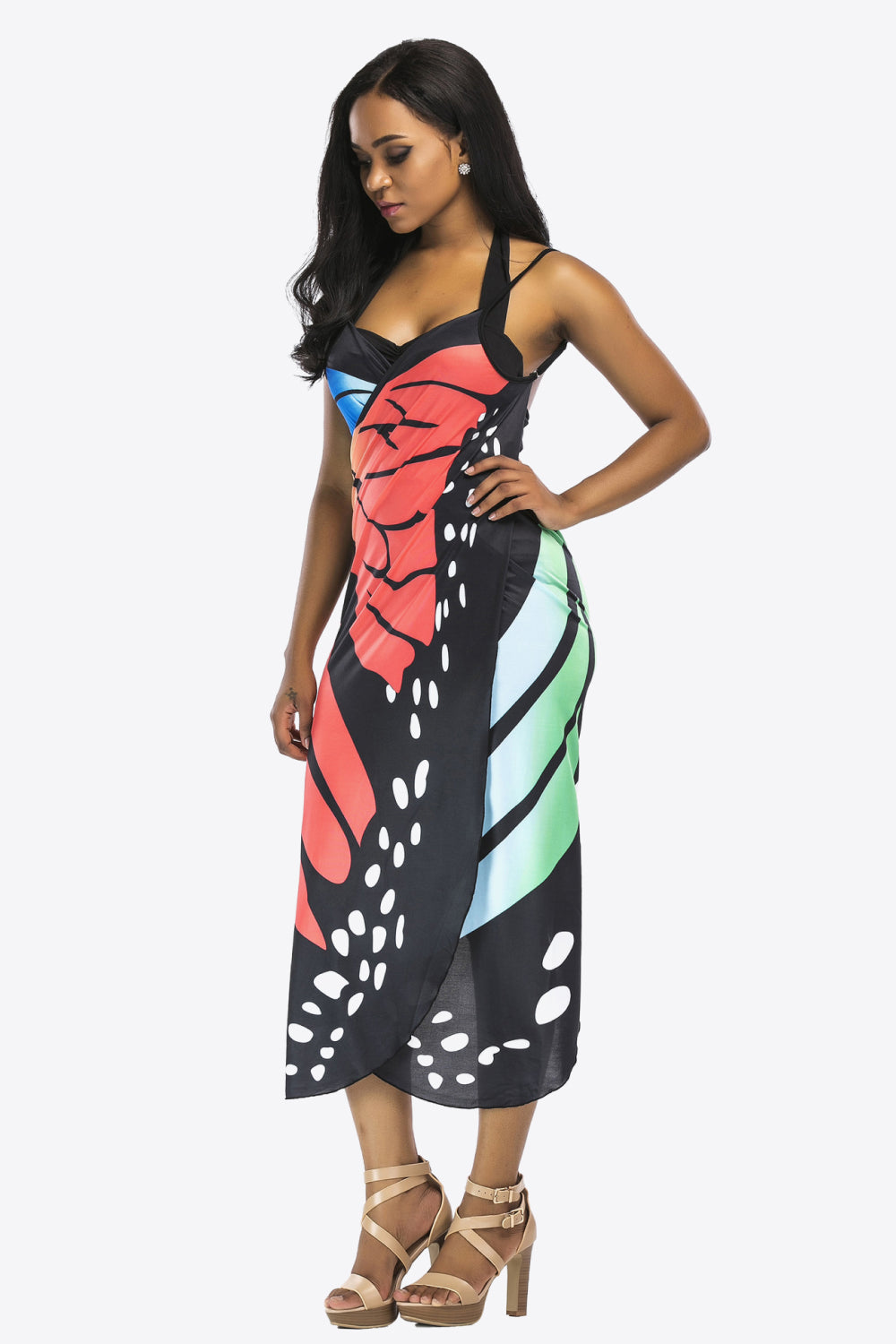 Swimwear-cover up—Butterfly Design with Spaghetti Straps- 3 color to choose from