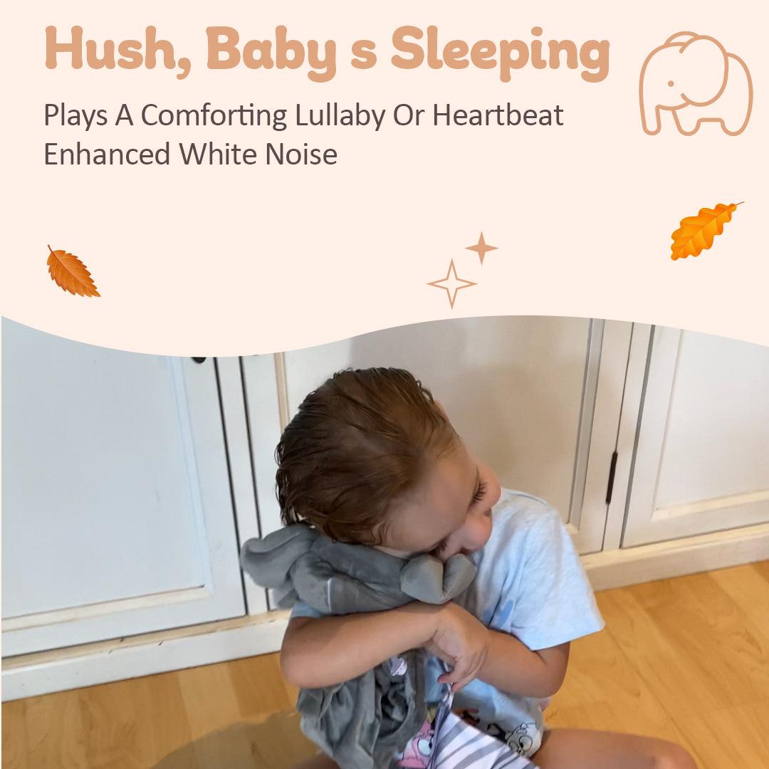 TOY--KIDS--Ellie the Elephant--with the built-in sound machine--CUDDLES AND SLEEP!!