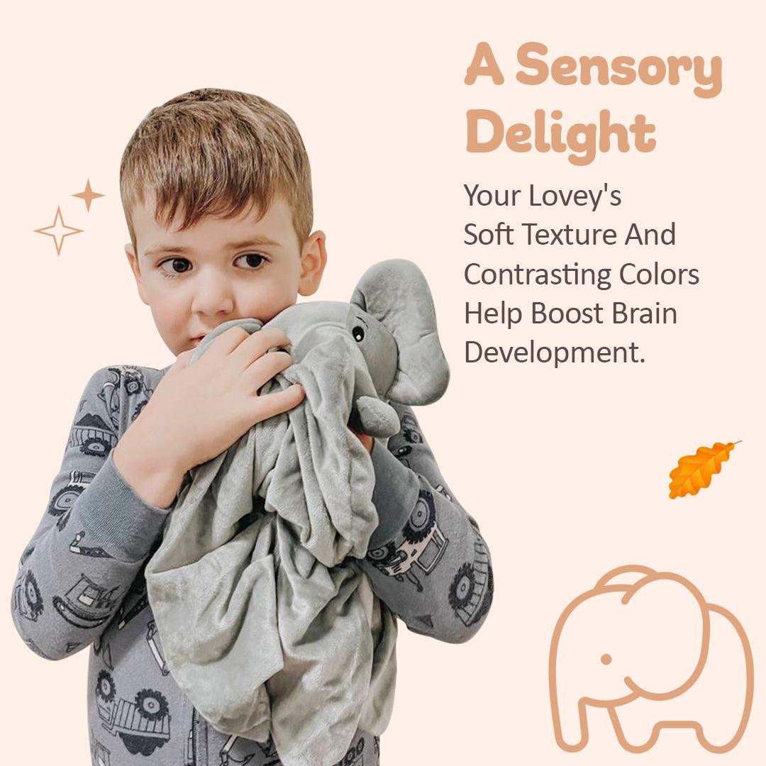 TOY--KIDS--Ellie the Elephant--with the built-in sound machine--CUDDLES AND SLEEP!!