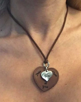 TCoU Heart Leather Necklace Represents Love & Light