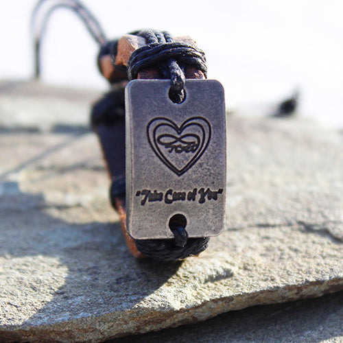 TCoU Engraved Leather Bracelet, Represents "Strength"