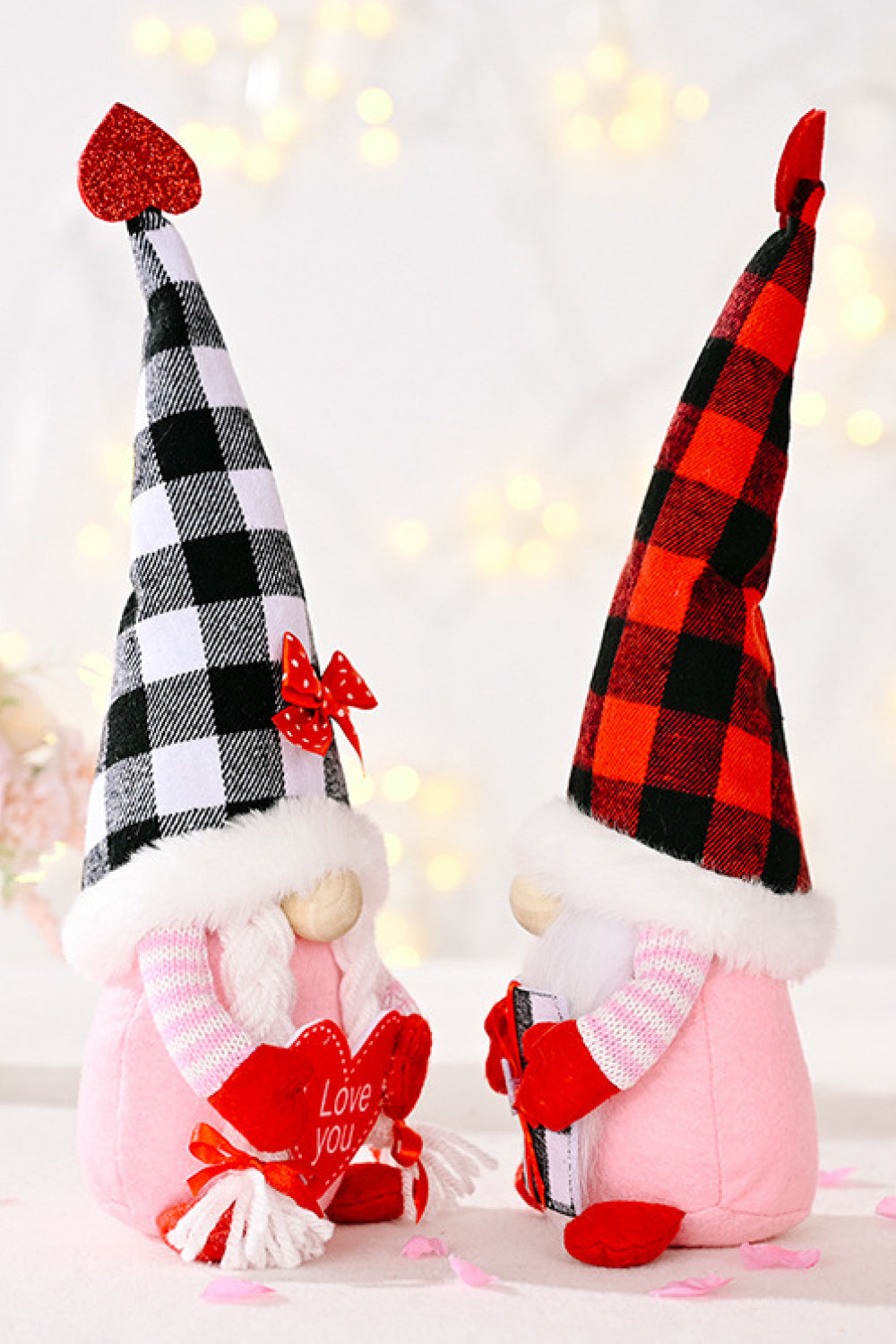 GNOME COLLECTIBLES--Plaid Pointed Hat Gnome, fun, collectible gnomes (1 PC) choose from two options