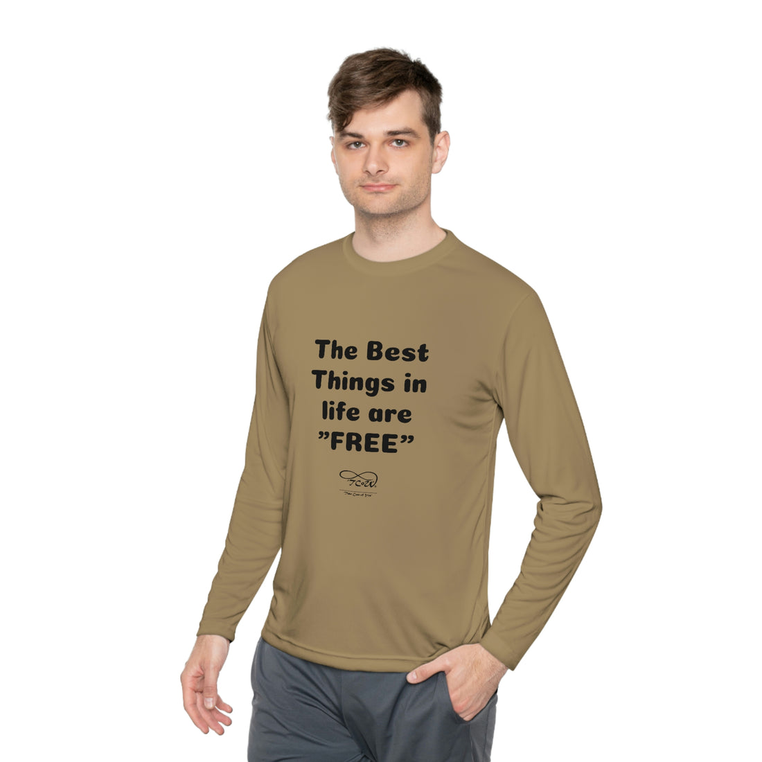 FUN QUOTES -- "Best Things in Life are FREE” — Unless it's her birthday!! — Unisex Lightweight Long Sleeve Tee