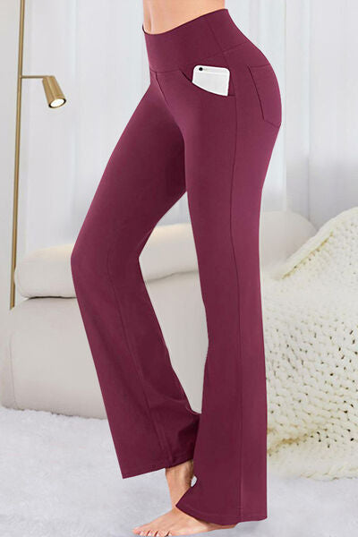 Ladies - Leggings/pants -- Pocketed High Waist Active Pants