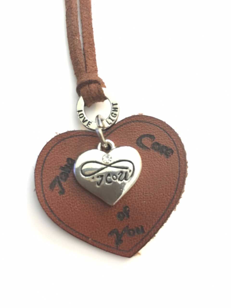 TCoU Heart Leather Necklace Represents Love & Light