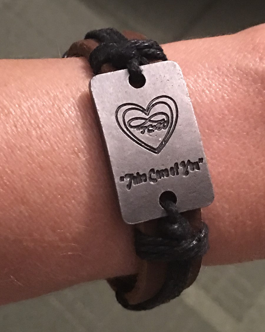 TCoU Engraved Leather Bracelet, Represents "Strength"