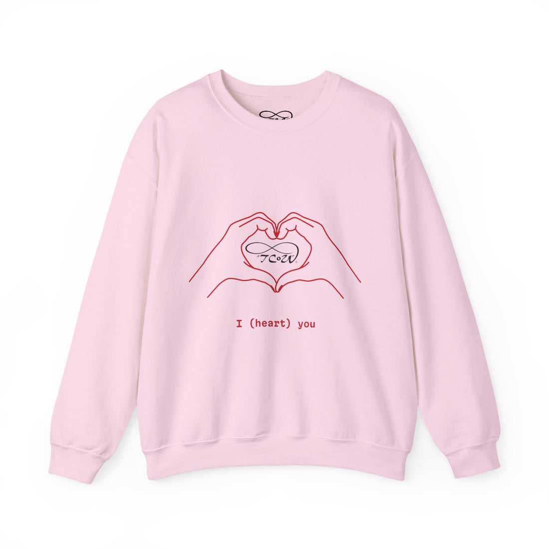 Sweatshirt "I (heart) you" — Cute Hugging Bears Graphic--Crewneck