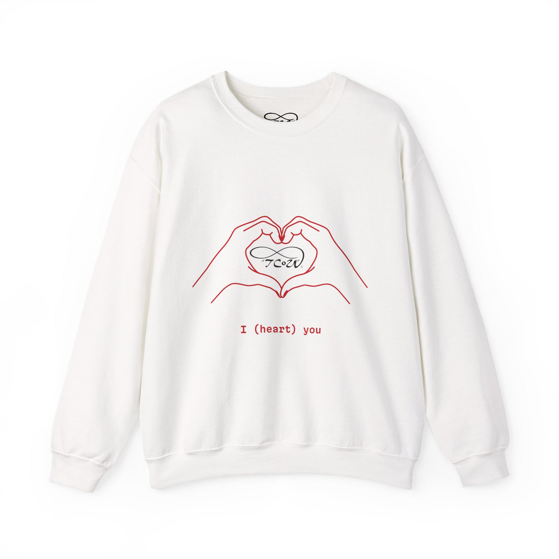 Sweatshirt "I (heart) you" — Cute Hugging Bears Graphic--Crewneck