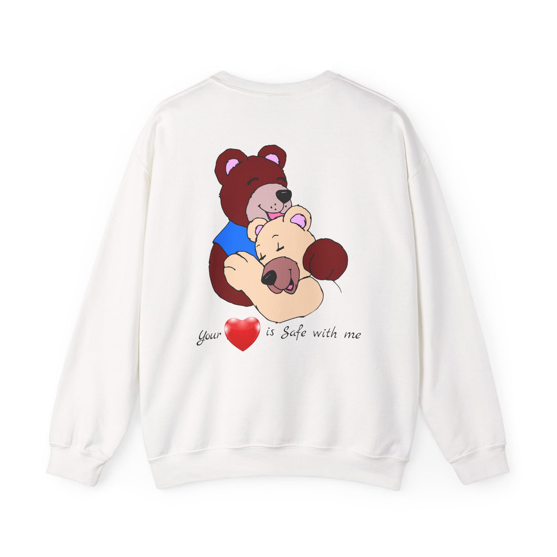 Sweatshirt "I (heart) you" — Cute Hugging Bears Graphic--Crewneck