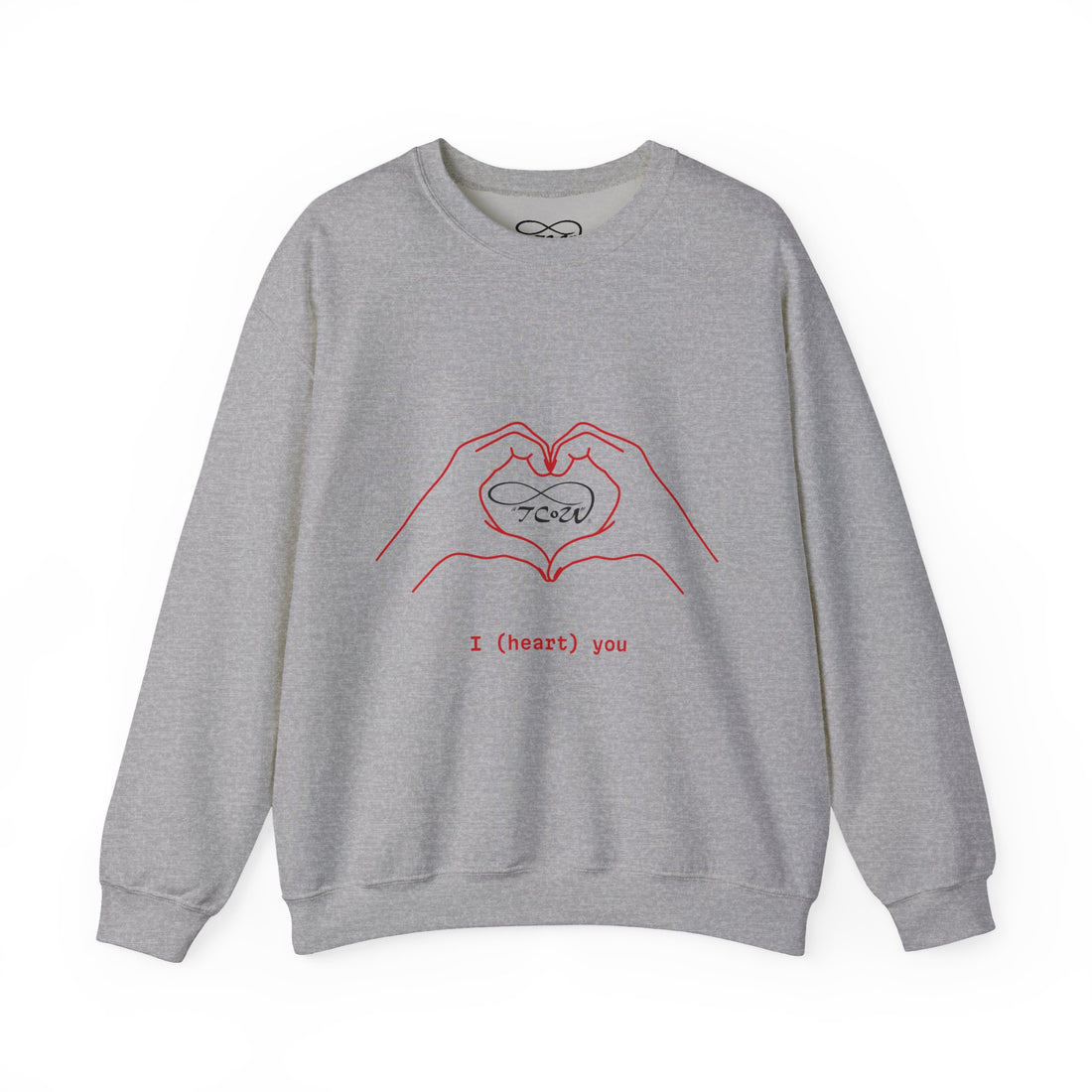 Sweatshirt "I (heart) you" — Cute Hugging Bears Graphic--Crewneck