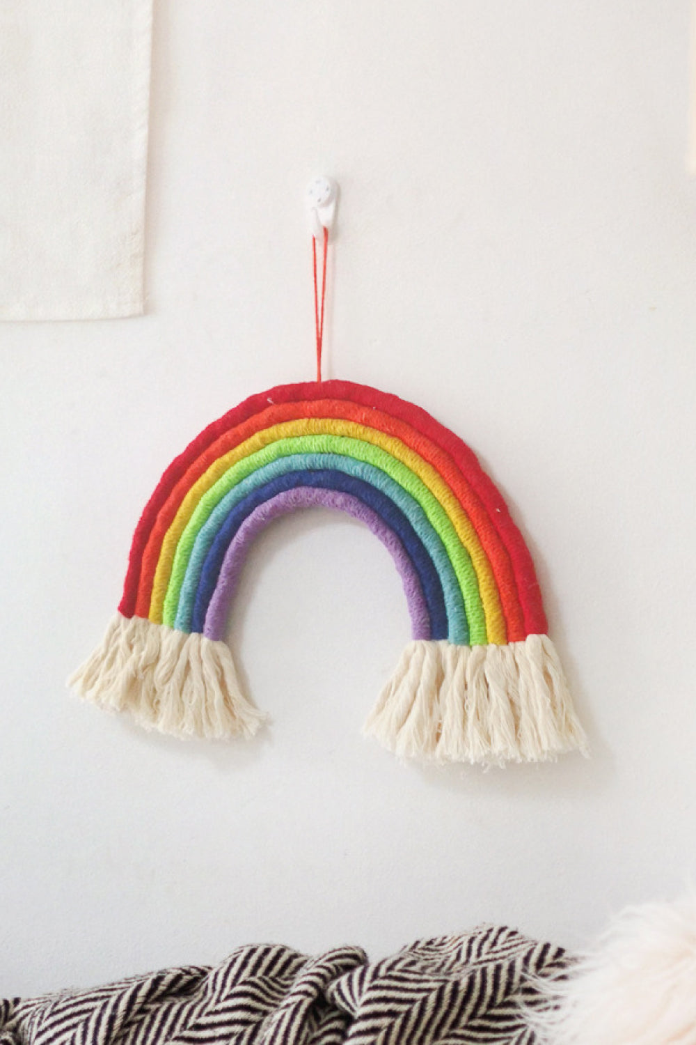 Rainbow Fringed, Wall Hanging Decor