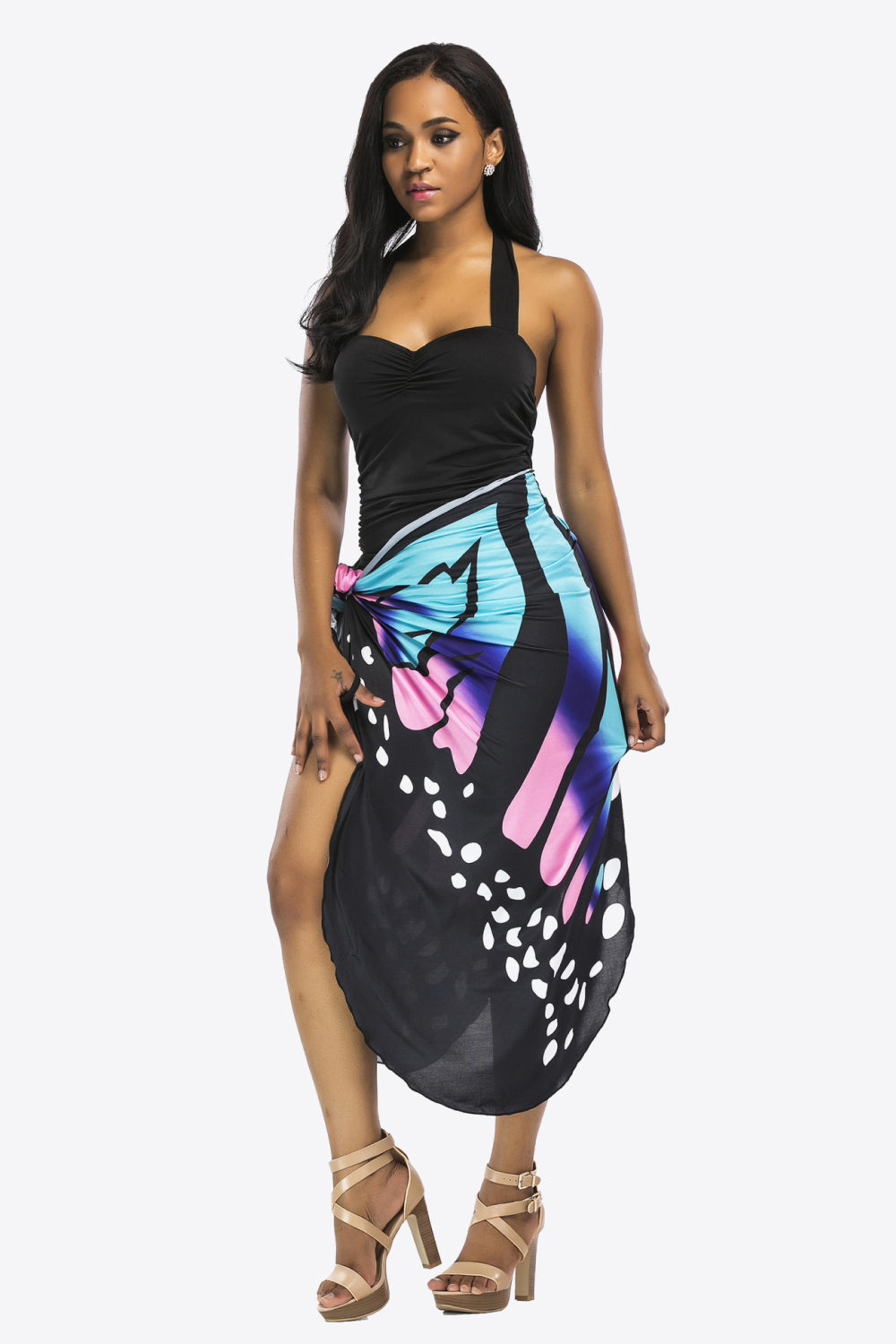 Swimwear-cover up—Butterfly Design with Spaghetti Straps- 3 color to choose from