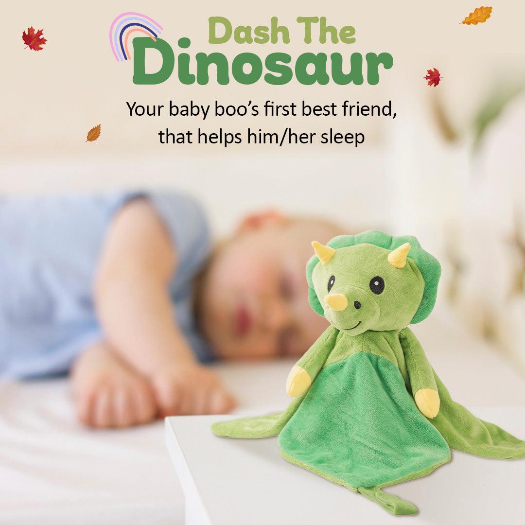 TOY--KIDS--Dash the Dinosaur--with the built-in sound machine--CUDDLES AND SLEEP!!