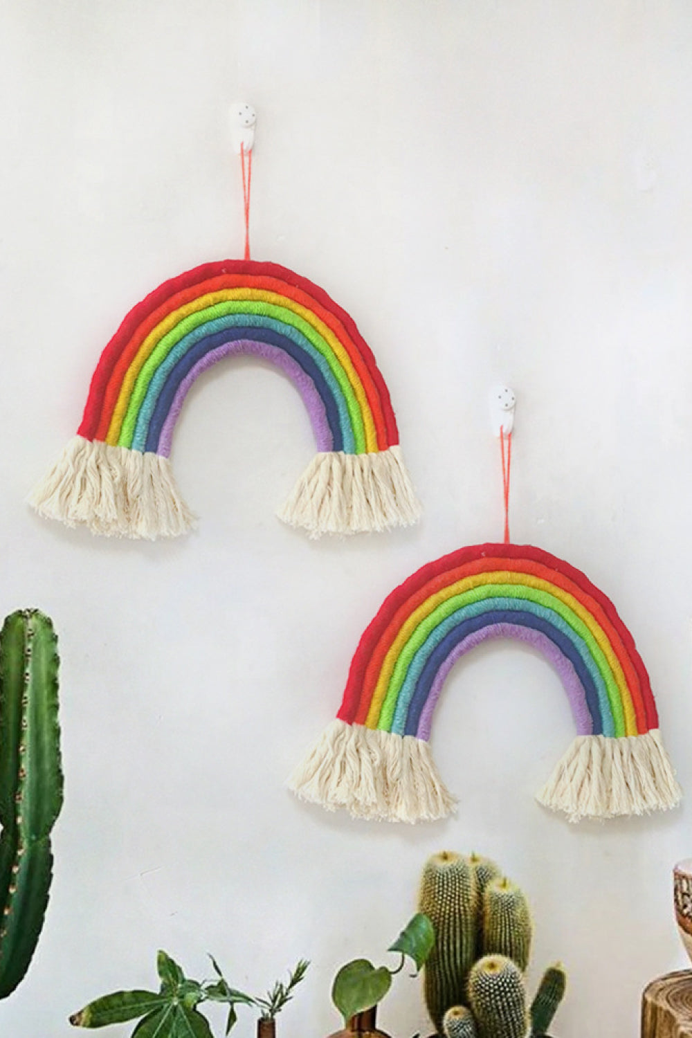 Rainbow Fringed, Wall Hanging Decor