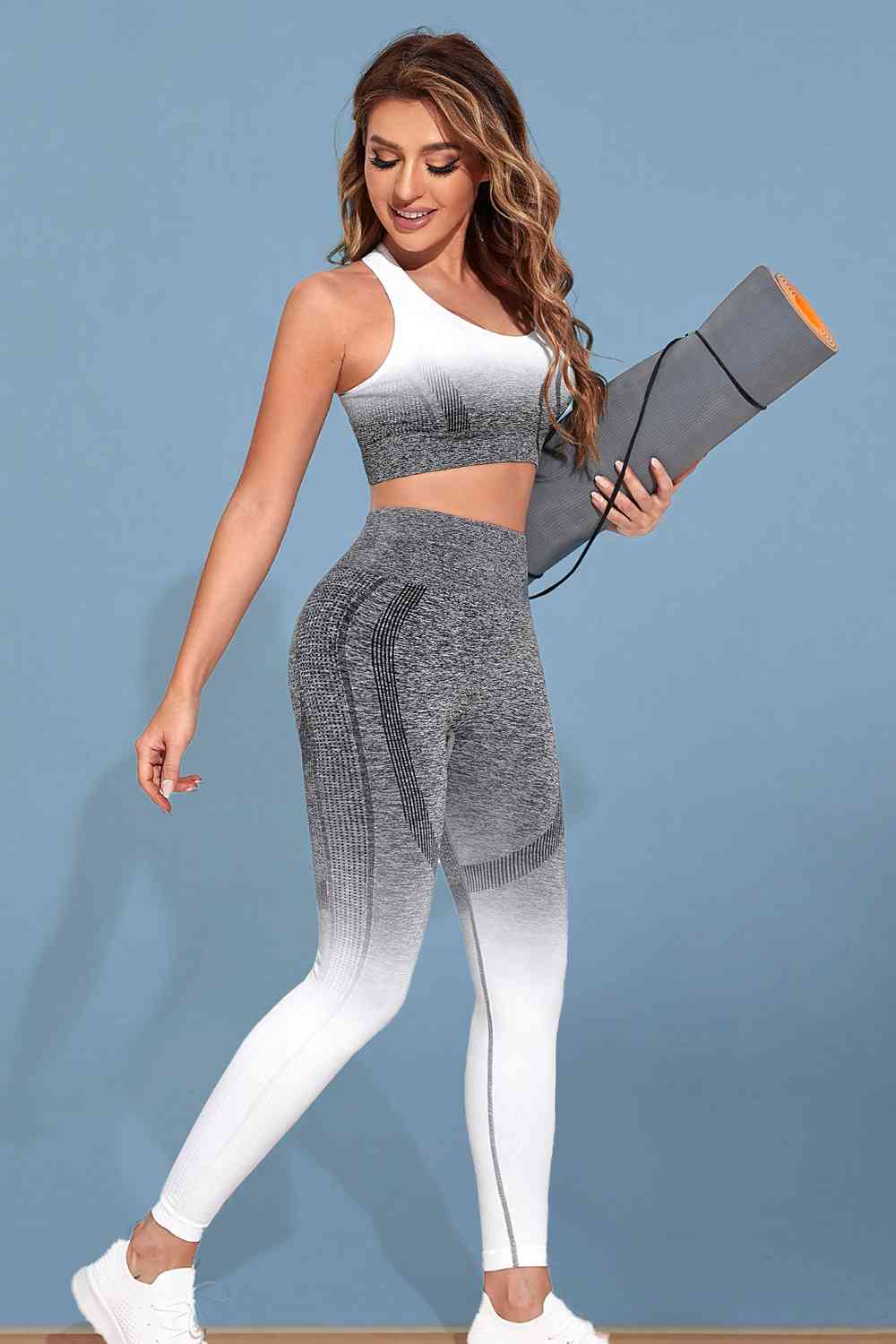 Ladies - Workout Set - Gradient Sports Tank and Leggings Set